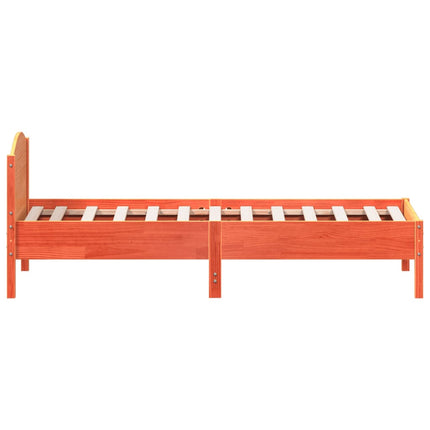 Letto senza Materasso Marrone Cera 75x190 cm in Legno di Pino