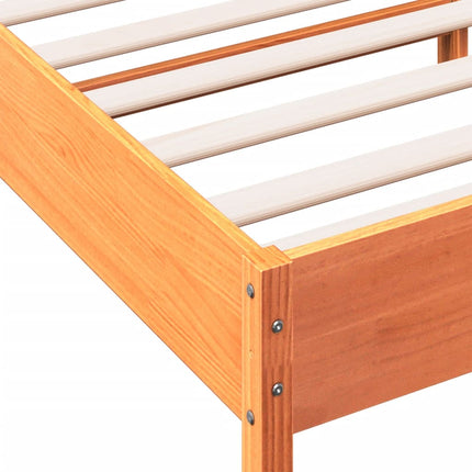 Letto senza Materasso Marrone Cera 120x200 cm in Legno di Pino