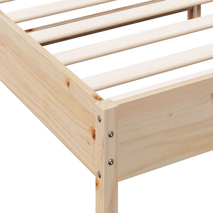 Letto senza Materasso 135x190 cm in Legno Massello di Pino