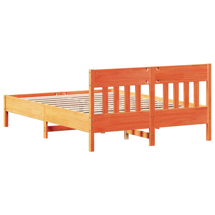 Letto senza Materasso Marrone Cera 120x190 cm in Legno di Pino