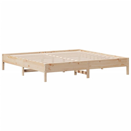 Letto senza Materasso 200x200 cm in Legno Massello di Pino