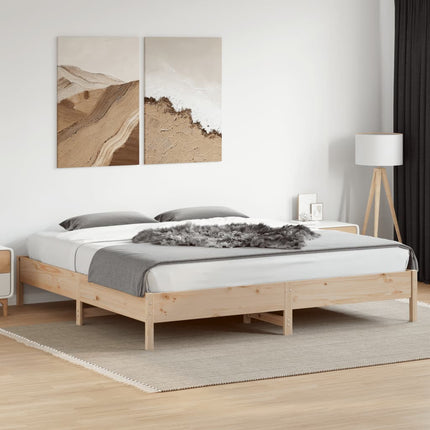 Letto senza Materasso 200x200 cm in Legno Massello di Pino
