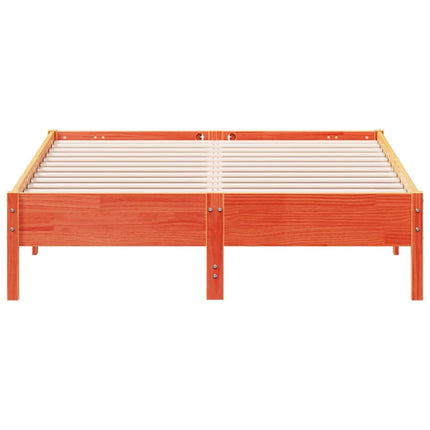 Letto senza Materasso Marrone Cera 135x190 cm in Legno di Pino