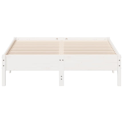 Letto senza Materasso Bianco 120x190 cm Legno Massello di Pino