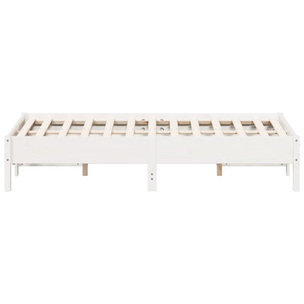 Letto senza Materasso Bianco 120x190 cm Legno Massello di Pino