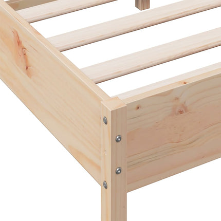 Letto senza Materasso 90x200 cm in Legno Massello di Pino