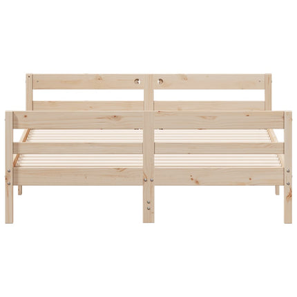 Letto senza Materasso 140x200 cm in Legno Massello di Pino