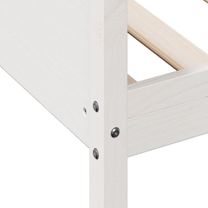 Dormeuse senza Materasso Bianca 90x200 cm Legno Massello Pino