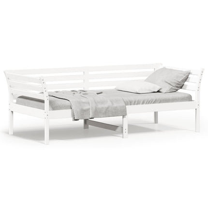 Dormeuse senza Materasso Bianco 100x200 cm Legno Massello Pino