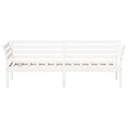 Dormeuse senza Materasso Bianco 100x200 cm Legno Massello Pino