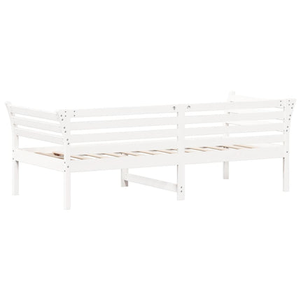 Dormeuse senza Materasso Bianco 100x200 cm Legno Massello Pino