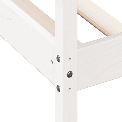 Dormeuse senza Materasso Bianco 100x200 cm Legno Massello Pino