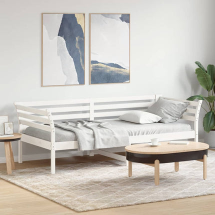 Dormeuse senza Materasso Bianco 100x200 cm Legno Massello Pino
