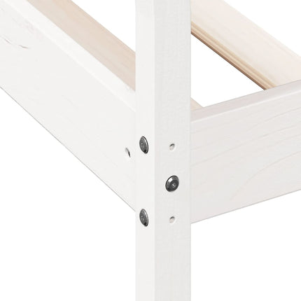 Dormeuse senza Materasso Bianca 90x190 cm Legno Massello Pino