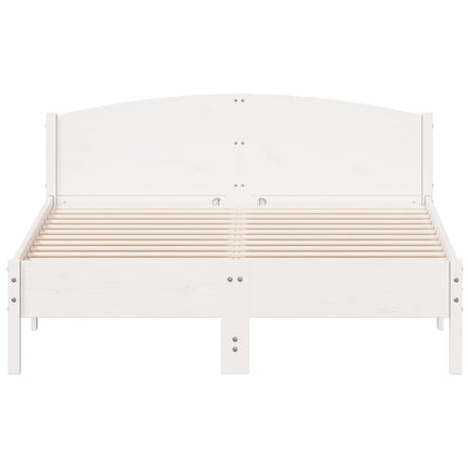 Giroletto senza Materasso Bianco 160x200 cm Legno Massello Pino