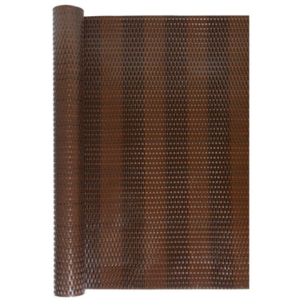 Paravento da Balcone Marrone e Nero 600x90 cm in Polyrattan
