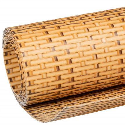 Paravento da Balcone Marrone Chiaro 600x100 cm in Polyrattan