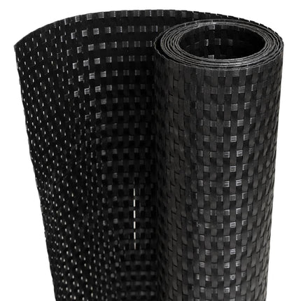 Paravento da Balcone Nero 1000x80 cm in Polyrattan