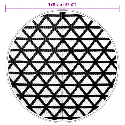 Tappeto da Esterni ARAKIL Nero Ã˜120 cm in PP