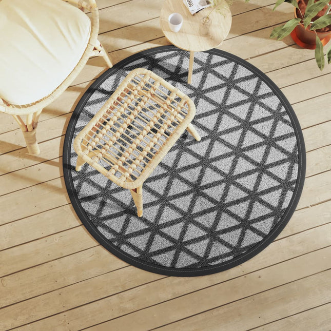 Tappeto da Esterni ARAKIL Nero Ã˜120 cm in PP