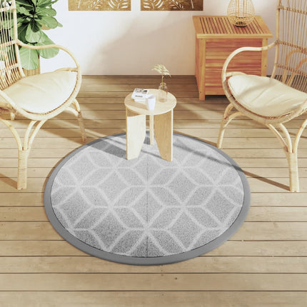 Tappeto da Esterno ARAKIL Grigio Ã˜120 cm in PP