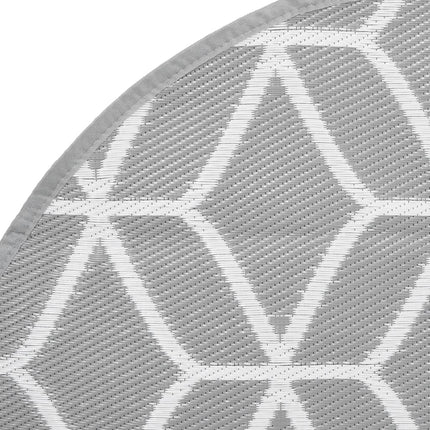 Tappeto da Esterno ARAKIL Grigio Ã˜120 cm in PP