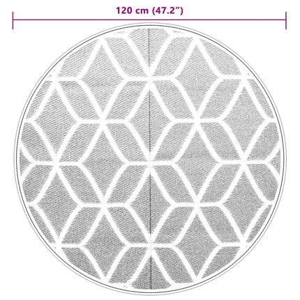 Tappeto da Esterno ARAKIL Grigio Ã˜120 cm in PP