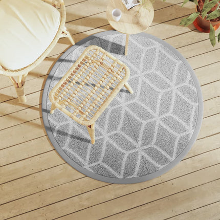 Tappeto da Esterno ARAKIL Grigio Ã˜120 cm in PP
