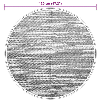 Tappeto da Esterno ARAKIL Grigio Ø120 cm in PP