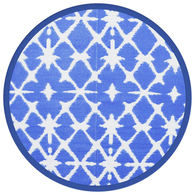 Tappeto da Esterno ARAKIL Blu e Bianco ÃƒËœ160 cm in PP