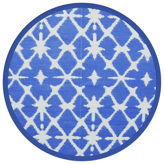 Tappeto da Esterno ARAKIL Blu e Bianco ÃƒËœ200 cm in PP