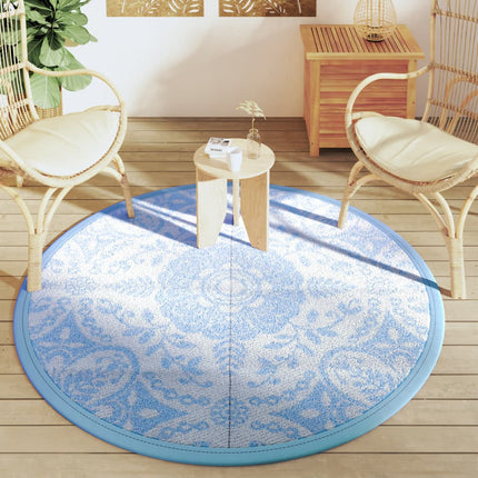 Tappeto da Esterni ARAKIL Blu Baby Ø160 cm in PP