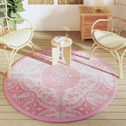 Tappeto da Esterni ARAKIL Rosa Ø160 cm in PP