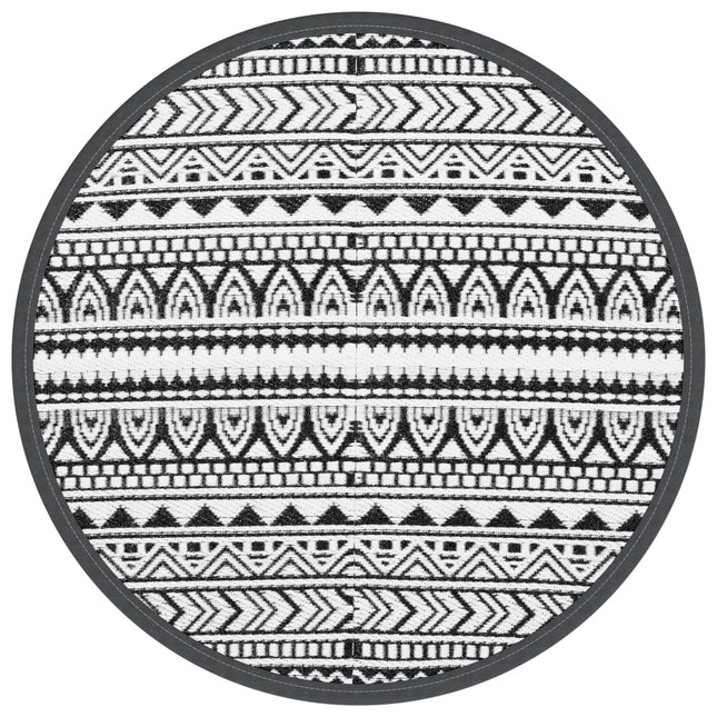 Tappeto da Esterni ARAKIL Nero Ã˜120 cm in PP