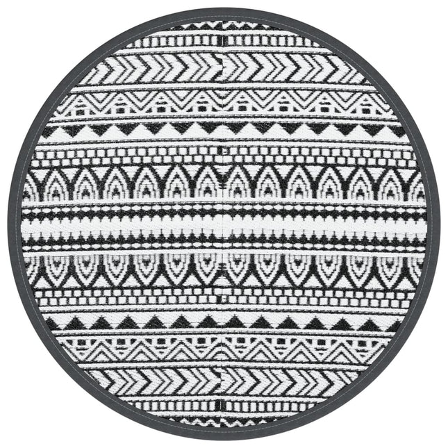 Tappeto da Esterni ARAKIL Nero Ø200 cm in PP
