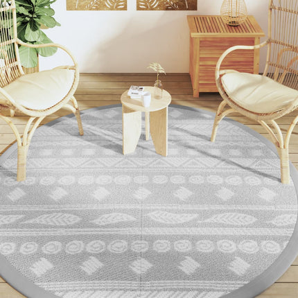 Tappeto da Esterno ARAKIL Grigio Ø200 cm in PP