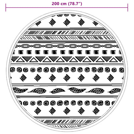 Tappeto da Esterno ARAKIL Grigio Ø200 cm in PP