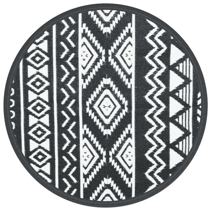 Tappeto da Esterni ARAKIL Nero Ø120 cm in PP