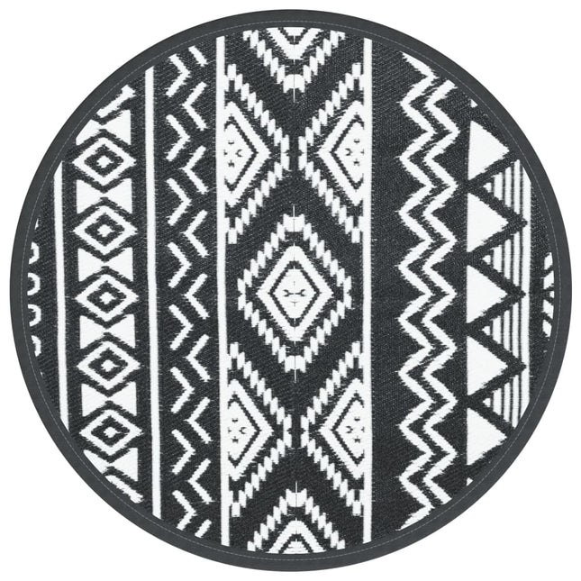Tappeto da Esterni ARAKIL Nero Ã˜160 cm in PP