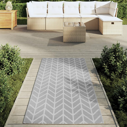 Tappeto da Esterni ARAKIL Grigio 80x150 cm in PP