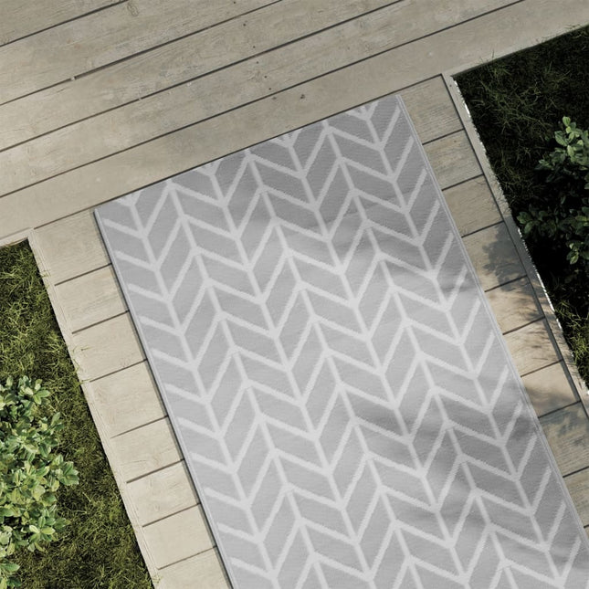 Tappeto da Esterni ARAKIL Grigio 80x250 cm in PP