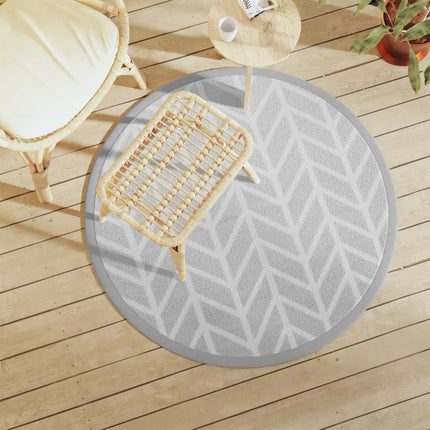 Tappeto da Esterno ARAKIL Grigio Ã˜120 cm in PP