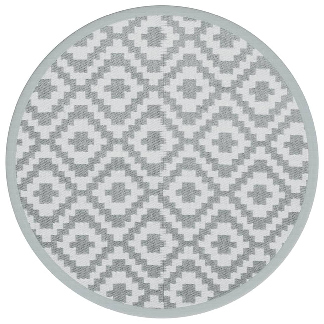 Tappeto da Esterno ARAKIL Grigio Ã˜120 cm in PP