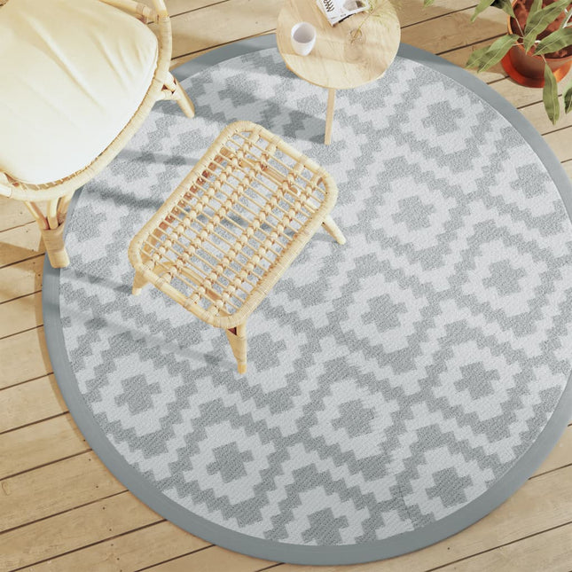 Tappeto da Esterno ARAKIL Grigio Ã˜160 cm in PP