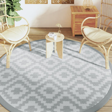 Tappeto da Esterno ARAKIL Grigio Ø200 cm in PP
