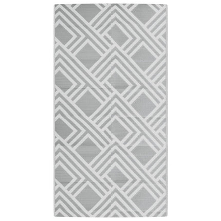 Tappeto da Esterni ARAKIL Grigio 80x150 cm in PP