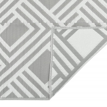 Tappeto da Esterni ARAKIL Grigio 80x150 cm in PP