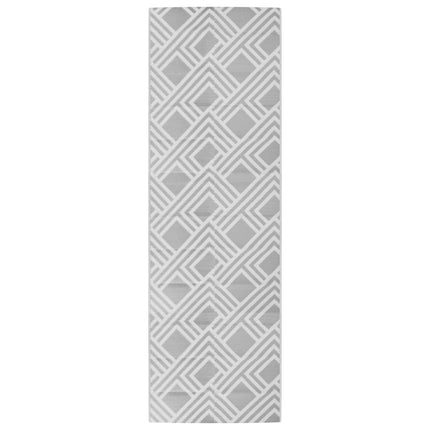 Tappeto da Esterni ARAKIL Grigio 80x250 cm in PP