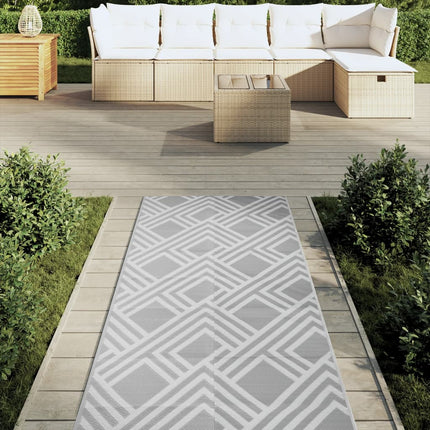 Tappeto da Esterni ARAKIL Grigio 80x250 cm in PP