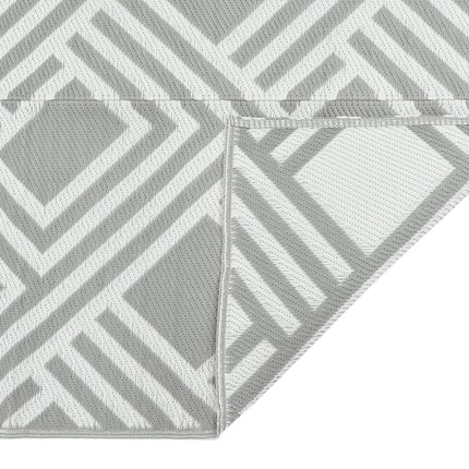 Tappeto da Esterni ARAKIL Grigio 80x250 cm in PP